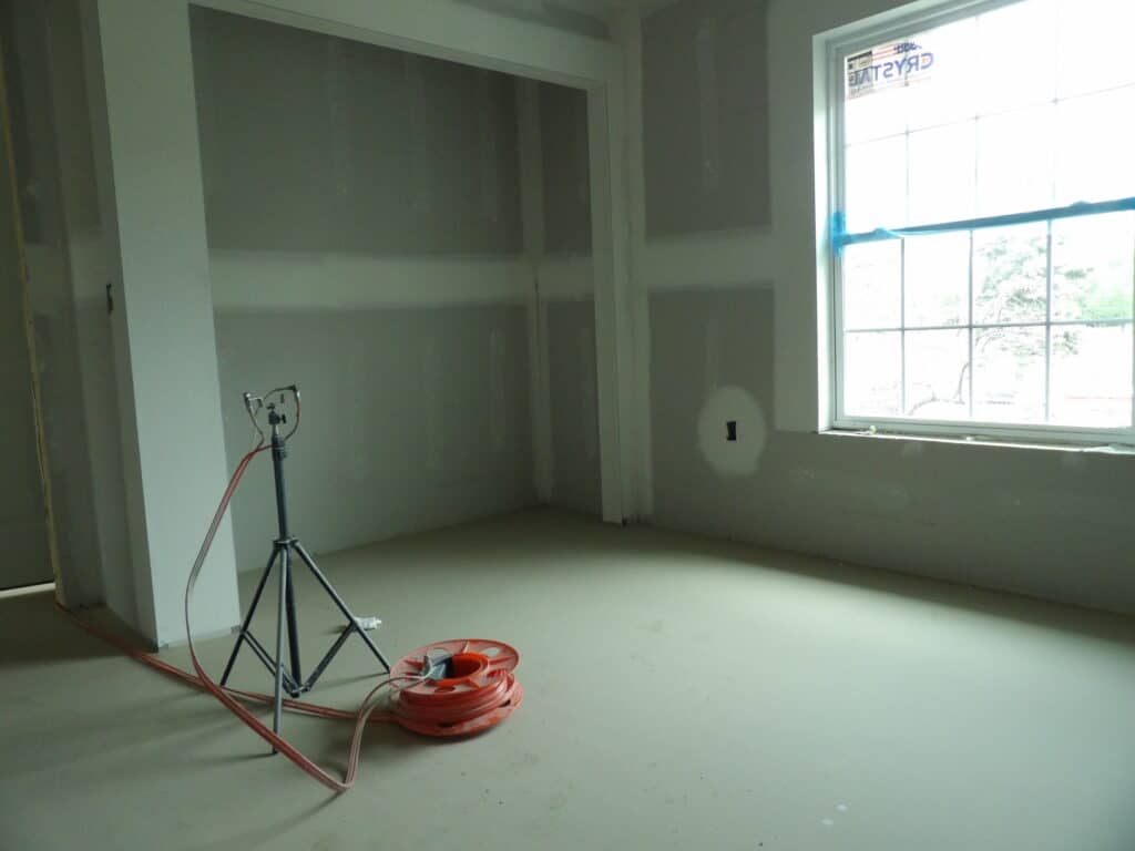 Finished room with Aerobarrier